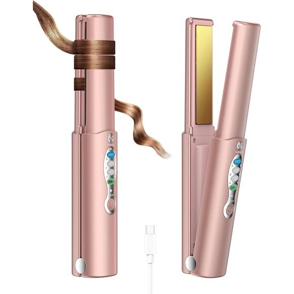 URJD Other - Portable Titanium Cordless Hair Straightener – USB-C Rechargeable Mini Flat Iron